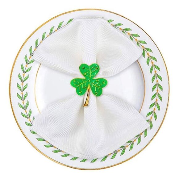 10 Pcs St.Patrick's Day Napkin Rings Holder for Dinning Table Parties - Picture 2 of 4